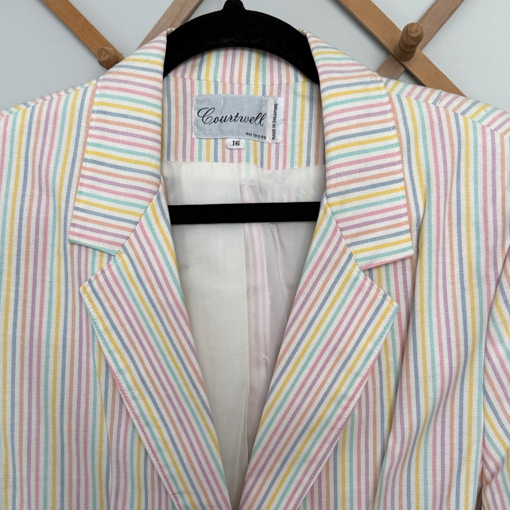 Casual Corner pastels Striped Blazer